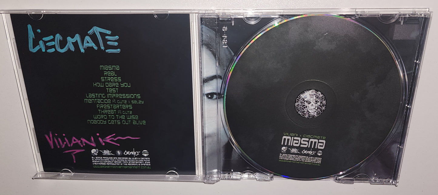 Viliani X Ciecmate - Miasma (2022) (Autographed CD)