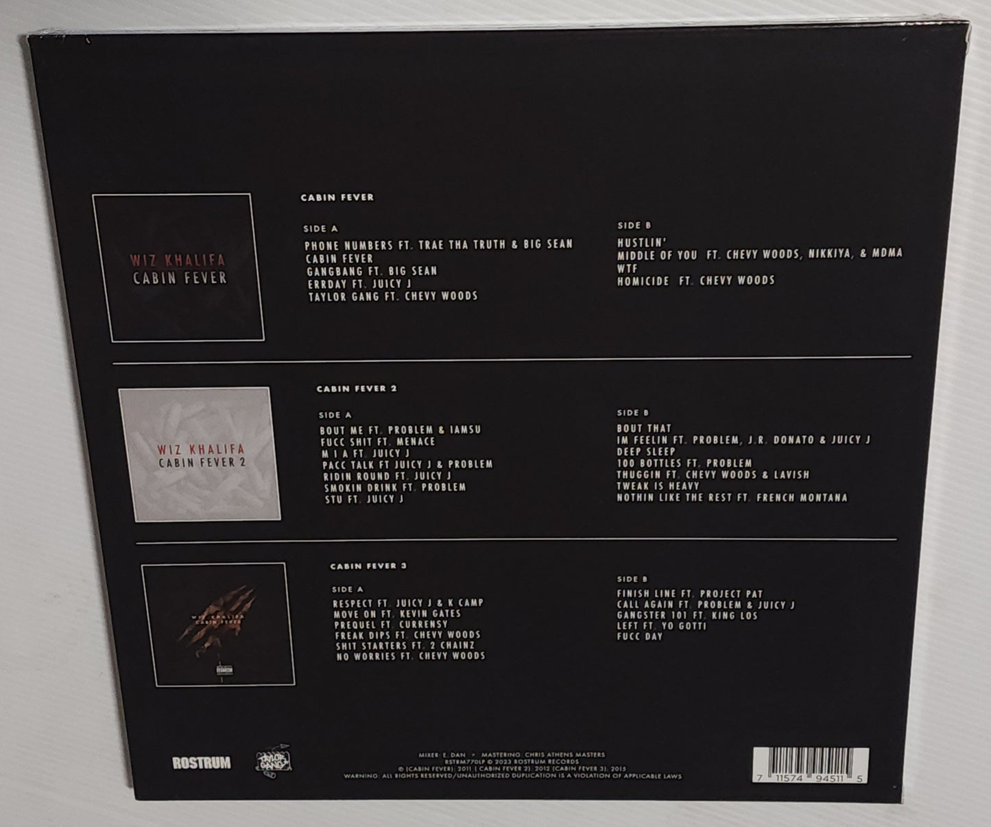 Wiz Khalifa - Cabin Fever Trilogy (2024) (Limited Edition Vinyl LP Boxset)